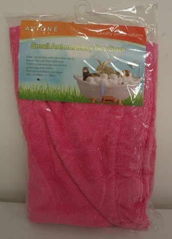 SMALL ANIMAL GROOMING TOWEL : PINK - DIA:26cm L:38cm SMALL ANIMAL GROOMING TOWEL : PINK - DIA:26cm L:38cm